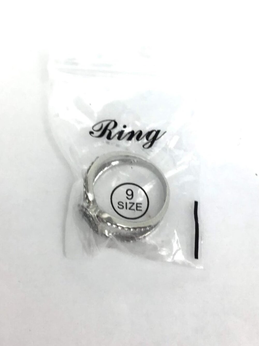 NEW Fashion Silver Crystal Heart Women's Ring Multiple Sizes 7, 8, 9 - Picture 7 of 7